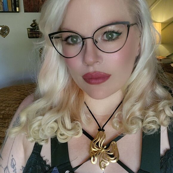 Vintage Art Nouveau Style Butterfly Pendant - Picture 2 of 7